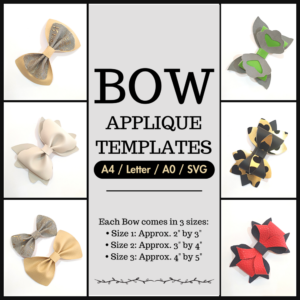 Bow Applique Patterns [PDF + SVG file]
